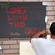 An impromptu memorial for singer Aretha Franklin, the ‘Queen of Soul’ is shown outside New Bethel Baptist Church, the church where Aretha Franklin’s late father Rev. C.L. Franklin was a minister and where she began her singing career, Aug. 19, 2018, in Detroit.